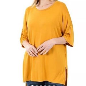 Zenana Women's Oversize Short Sleeve Crewneck Top-Size 1X